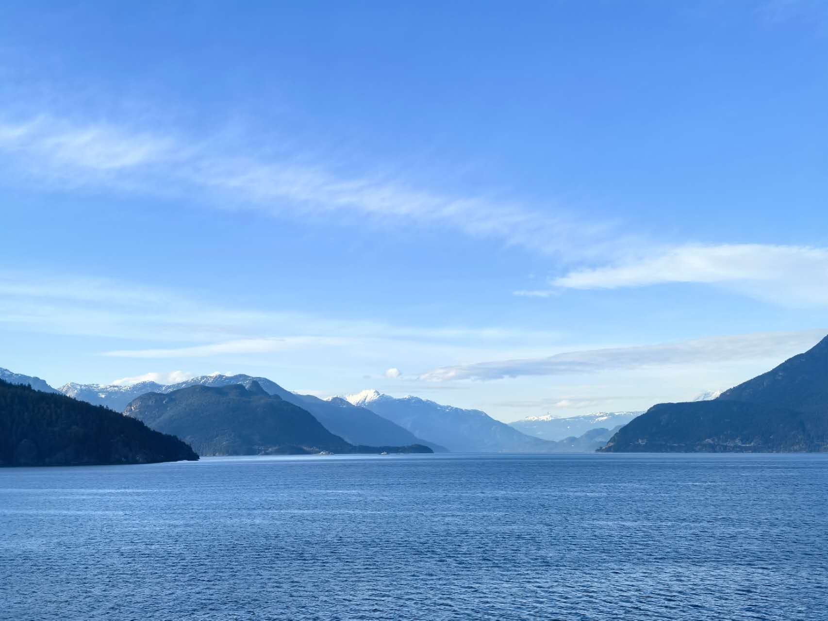 BC mountain and water view