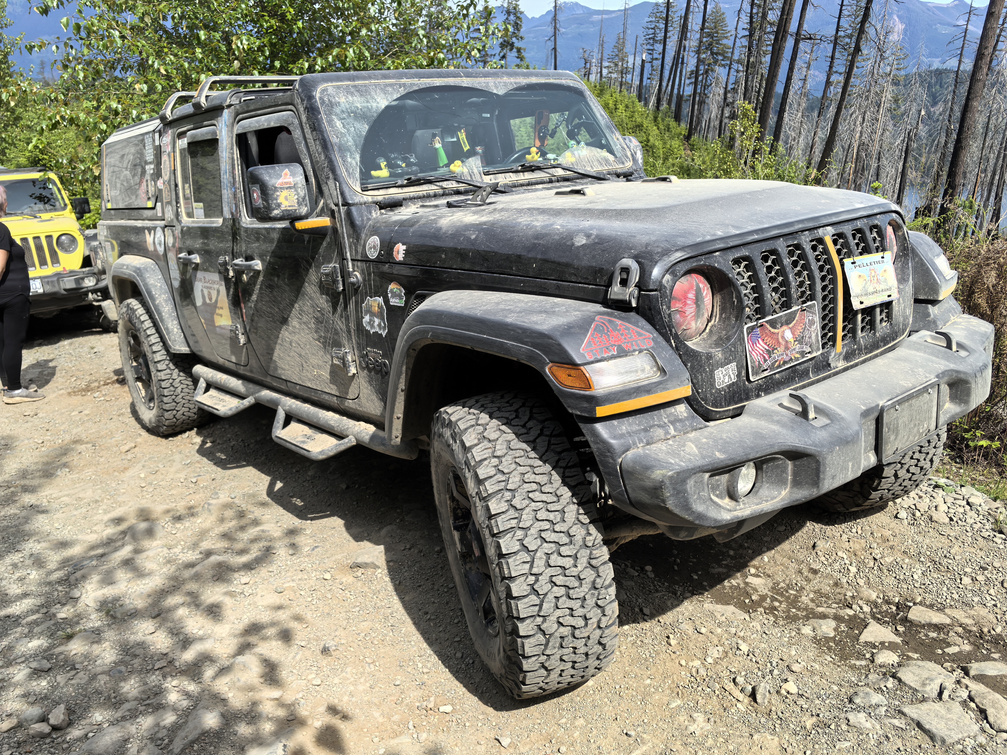 A variety of vehicles showing off at the gathering point