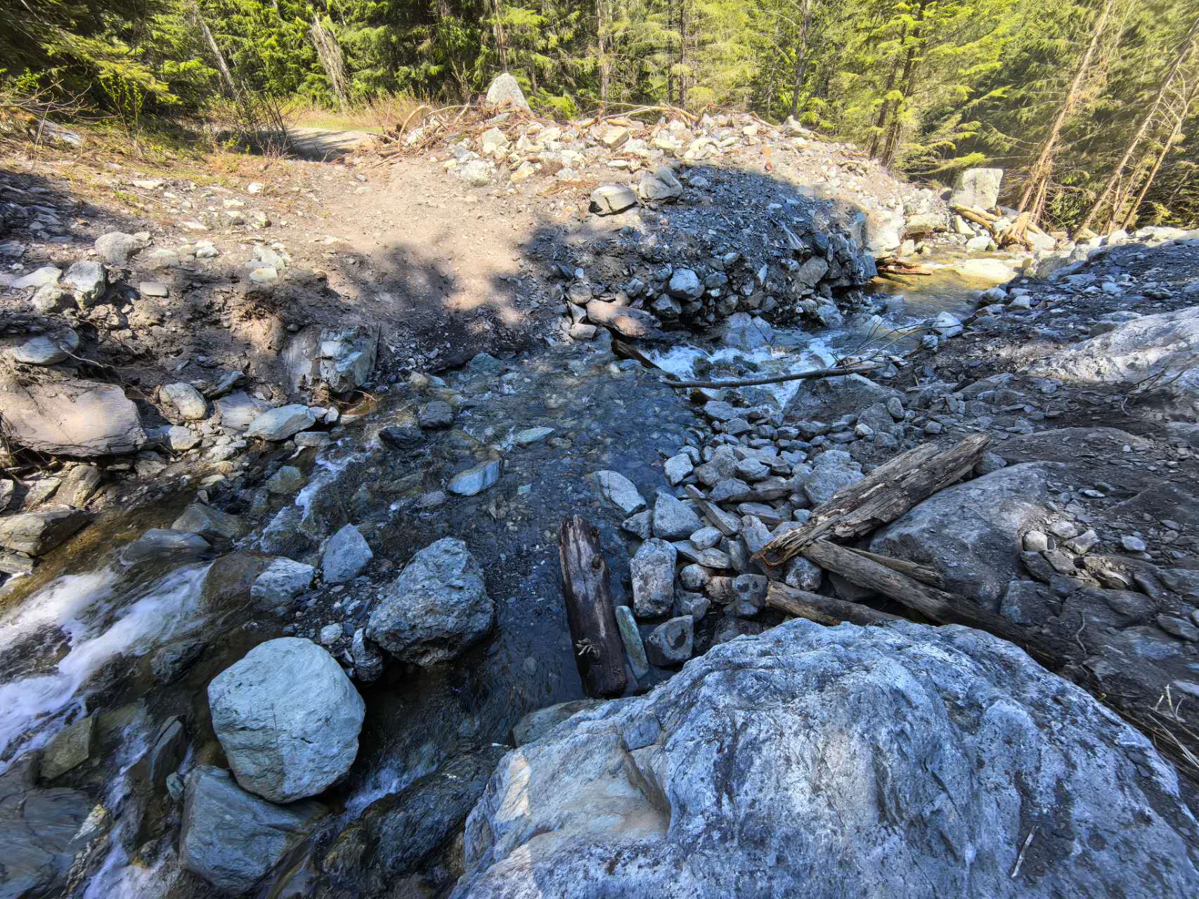 Large washout on Mount Cheam FSR